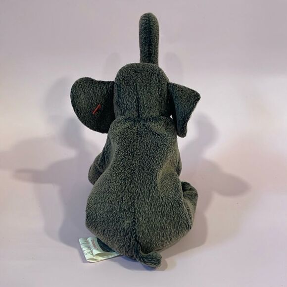 Trumpet the Elephant 2000 Ty Beanie Baby Good Used Condition 9” long Grey - Picture 3 of 8